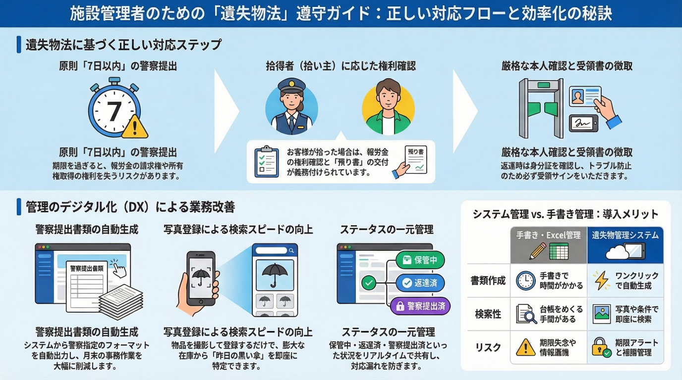 お客様が忘れ物をしたらどうする？ 警察庁ガイドラインに基づく「遺失